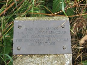 Greenwich Meridian Marker; England; Cambridgeshire; Swavesey